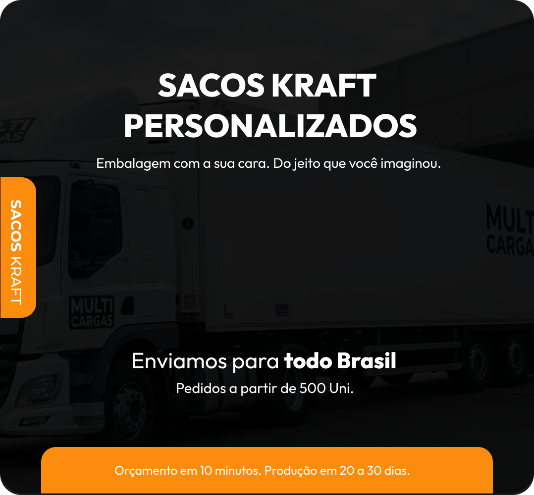 Sacos kraft personalizados para delivery