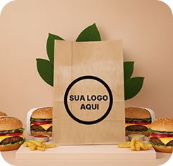 Sacos kraft personalizados para delivery
