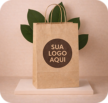 Sacos kraft personalizados para delivery